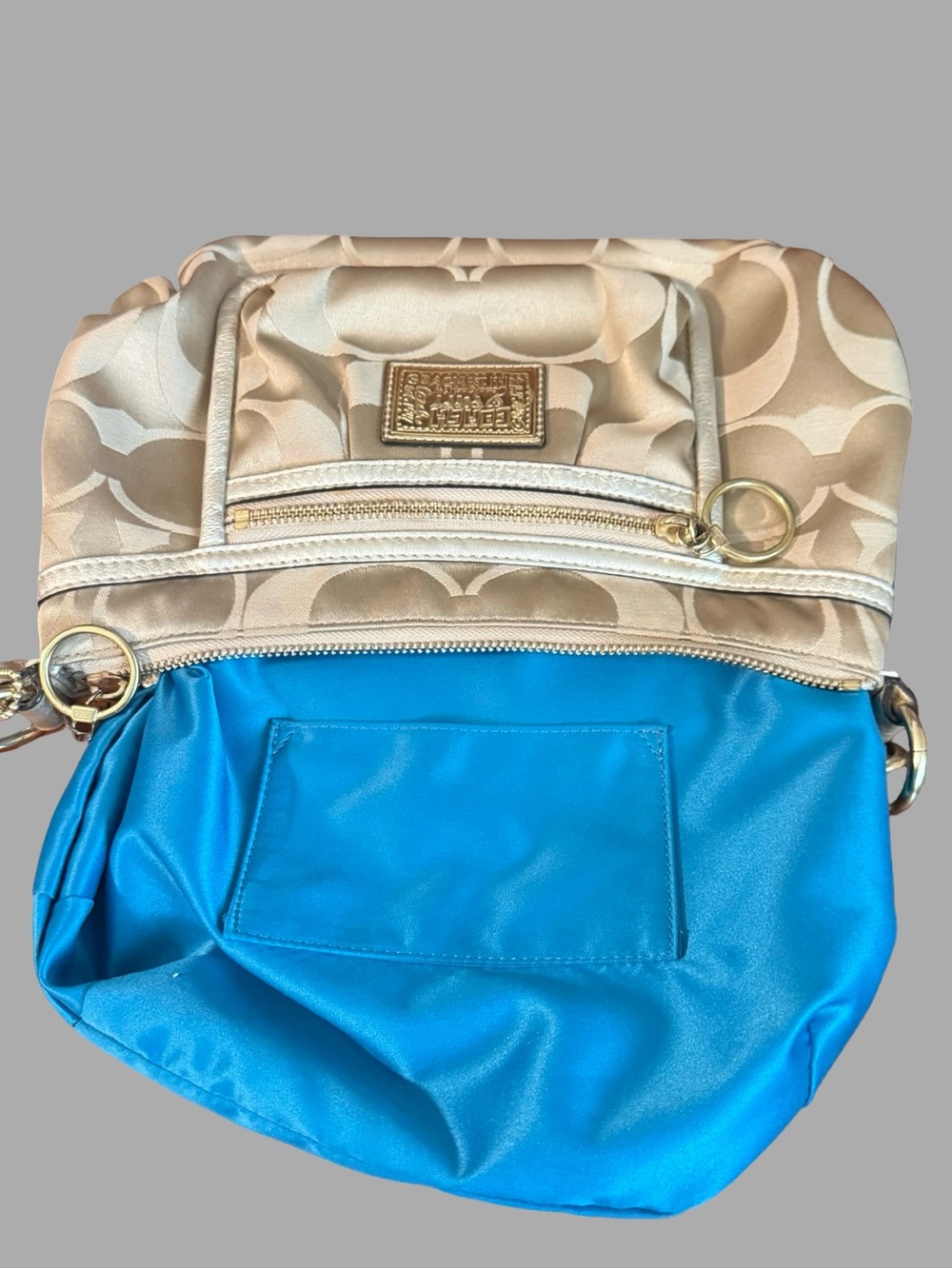 Title: Vintage Y2K Coach Poppy Signature Sateen Crossbody – Style 14562 - Picture 8 of 8